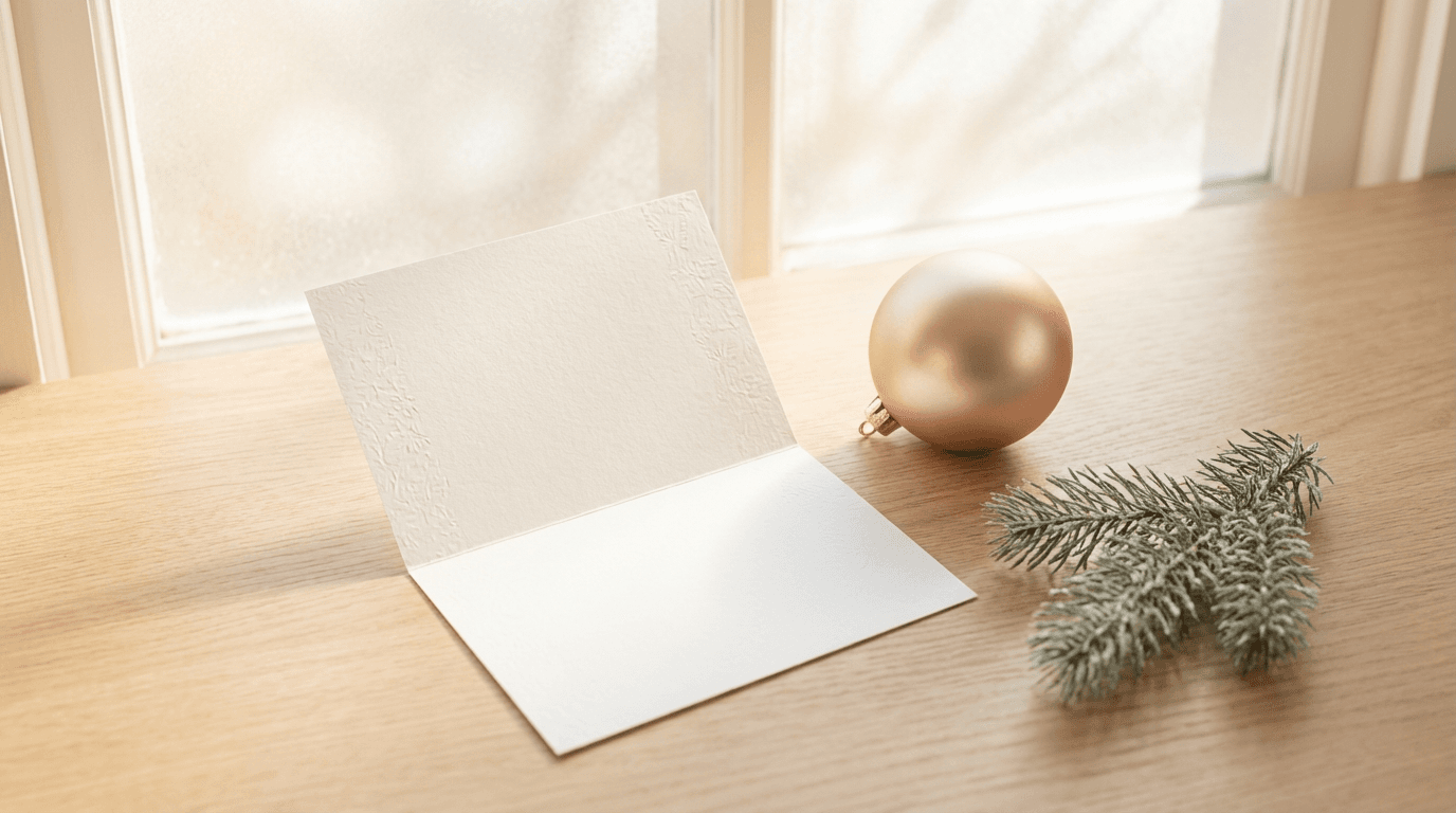 Digital memory card in a gift box with a handwritten note